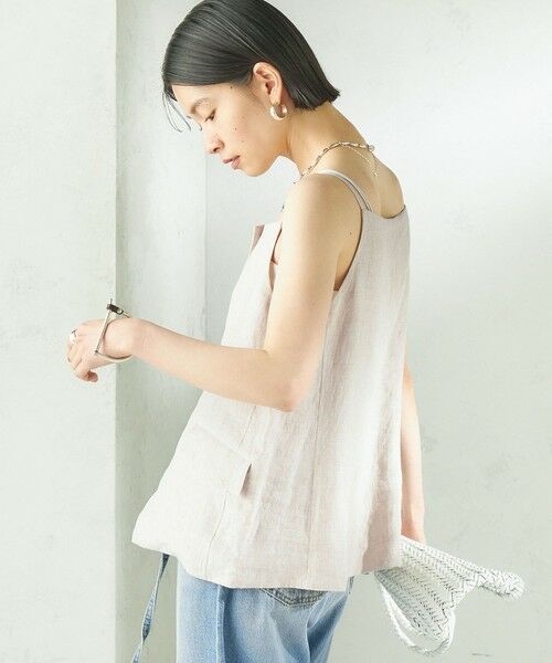 SHIPS / シップス ベスト | 《予約》TICCA:〈手洗い可能〉リネン キャミソール ベスト | 詳細6
