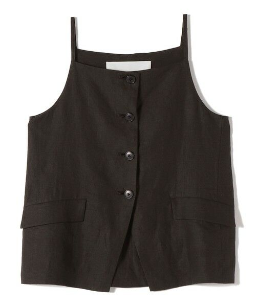 SHIPS / シップス ベスト | 《予約》TICCA:〈手洗い可能〉リネン キャミソール ベスト（ブラウン）