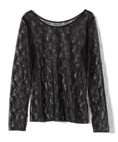 SHIPS / シップス Tシャツ | little black:〈手洗い可能〉2WAY レース ロング スリーブ TEE