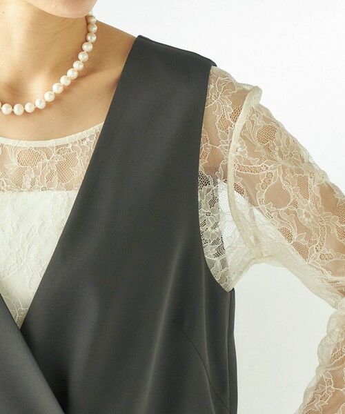 SHIPS / シップス Tシャツ | little black:〈手洗い可能〉2WAY レース ロング スリーブ TEE | 詳細10