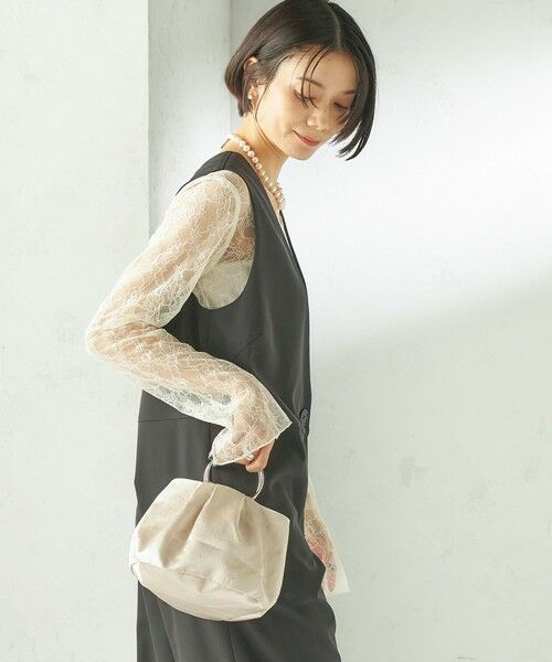 SHIPS / シップス Tシャツ | little black:〈手洗い可能〉2WAY レース ロング スリーブ TEE | 詳細8
