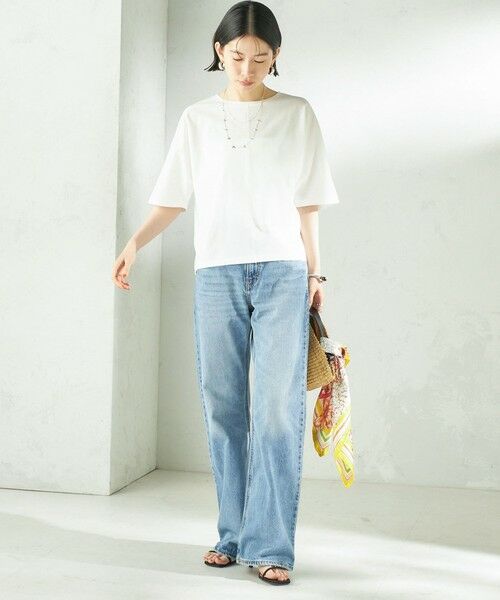 SHIPS / シップス カットソー | 《予約》〈接触冷感/吸水速乾/洗濯機可能〉ハイゲージ ポンチ ドルマン カットソー | 詳細1