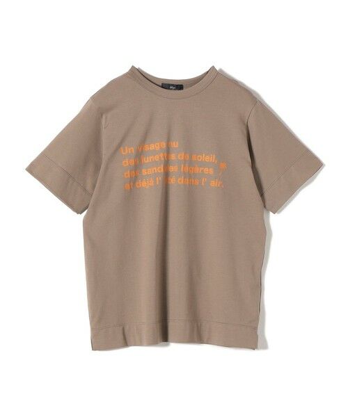 SHIPS / シップス Tシャツ | SHIPS Primary Navy Label:PALM TREE ラバー プリント TEE（キャメル）