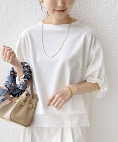 SHIPS / シップス カットソー | 〈洗濯機可能〉袖 ツイスト デザイン シアー ドッキング TEE