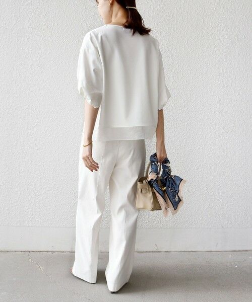 SHIPS / シップス カットソー | 〈洗濯機可能〉袖 ツイスト デザイン シアー ドッキング TEE | 詳細3