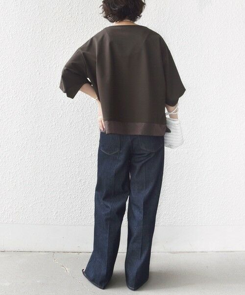 SHIPS / シップス カットソー | 《一部追加予約》〈洗濯機可能〉袖 ツイスト デザイン シアー ドッキング TEE | 詳細15