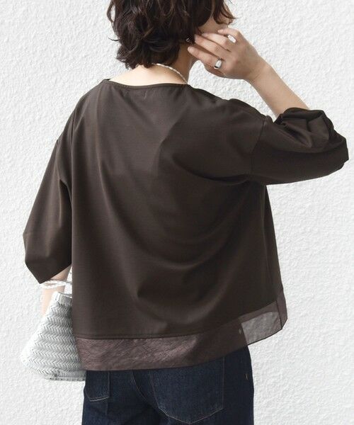 SHIPS / シップス カットソー | 《一部追加予約》〈洗濯機可能〉袖 ツイスト デザイン シアー ドッキング TEE | 詳細20