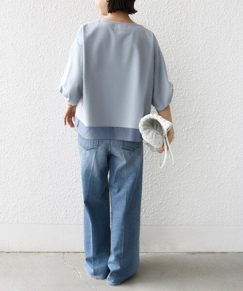 SHIPS / シップス カットソー | 〈洗濯機可能〉袖 ツイスト デザイン シアー ドッキング TEE | 詳細15