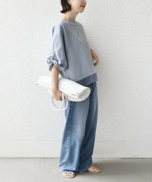 SHIPS / シップス カットソー | 〈洗濯機可能〉袖 ツイスト デザイン シアー ドッキング TEE | 詳細16