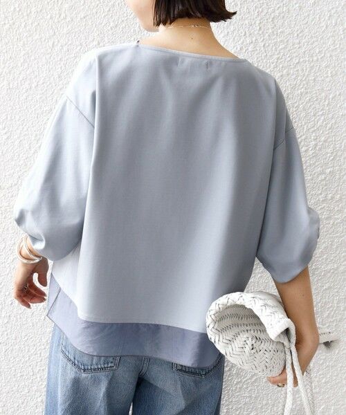 SHIPS / シップス カットソー | 〈洗濯機可能〉袖 ツイスト デザイン シアー ドッキング TEE | 詳細19