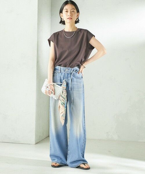 SHIPS / シップス カットソー | 《予約》〈接触冷感/吸水速乾/洗濯機可能〉ハイゲージ ポンチ コクーン カットソー | 詳細11