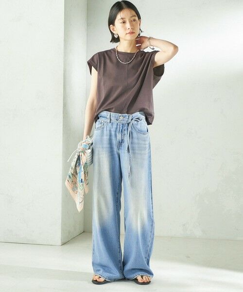 SHIPS / シップス カットソー | 《予約》〈接触冷感/吸水速乾/洗濯機可能〉ハイゲージ ポンチ コクーン カットソー | 詳細14