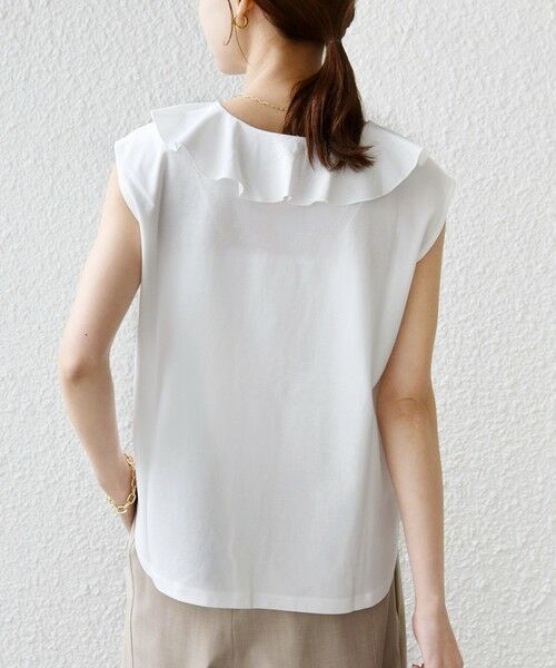 SHIPS / シップス カットソー（半袖以外） | 《予約》【WEB限定】〈接触冷感/吸水速乾/洗濯機可能〉ハイゲージ ポンチ フリル カットソー | 詳細7