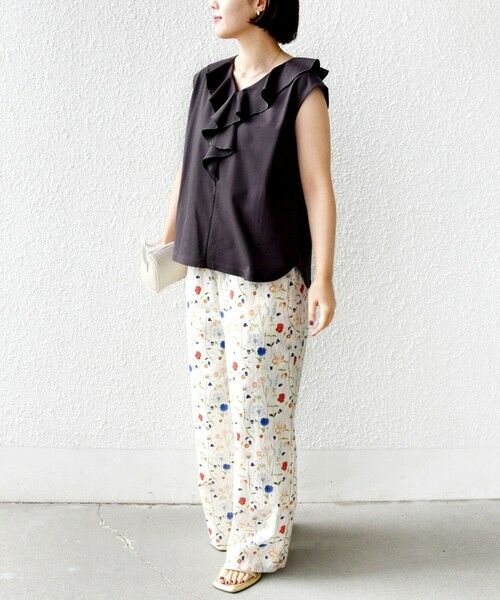 SHIPS / シップス カットソー（半袖以外） | 《予約》【WEB限定】〈接触冷感/吸水速乾/洗濯機可能〉ハイゲージ ポンチ フリル カットソー | 詳細12