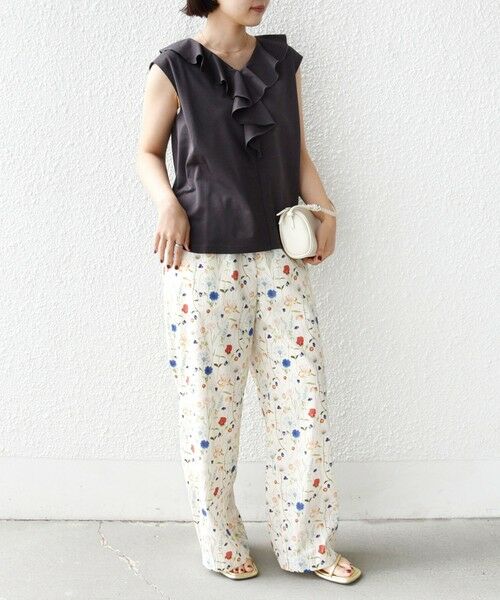 SHIPS / シップス カットソー（半袖以外） | 《予約》【WEB限定】〈接触冷感/吸水速乾/洗濯機可能〉ハイゲージ ポンチ フリル カットソー | 詳細13