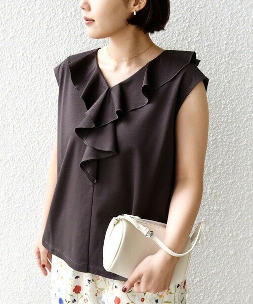 SHIPS / シップス カットソー（半袖以外） | 《予約》【WEB限定】〈接触冷感/吸水速乾/洗濯機可能〉ハイゲージ ポンチ フリル カットソー | 詳細16