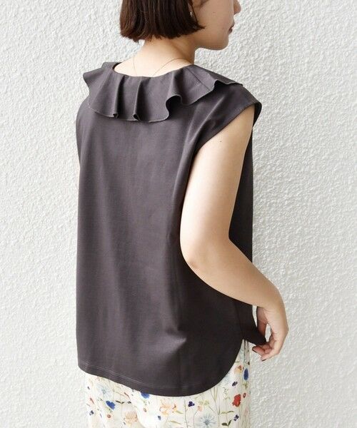 SHIPS / シップス カットソー（半袖以外） | 《予約》【WEB限定】〈接触冷感/吸水速乾/洗濯機可能〉ハイゲージ ポンチ フリル カットソー | 詳細17