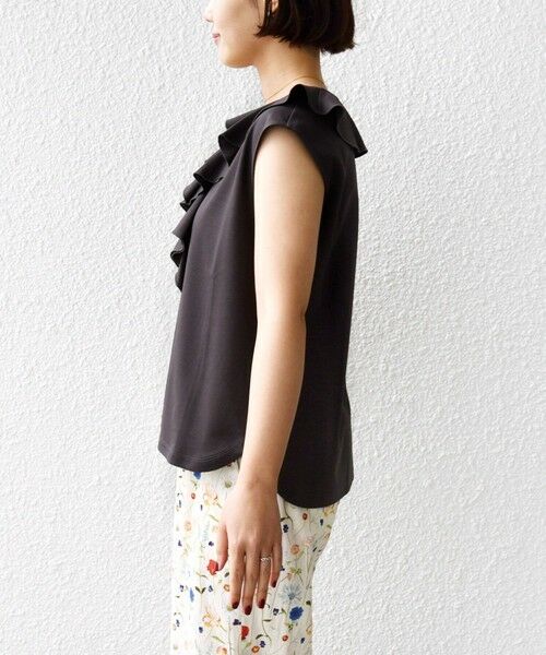 SHIPS / シップス カットソー（半袖以外） | 《予約》【WEB限定】〈接触冷感/吸水速乾/洗濯機可能〉ハイゲージ ポンチ フリル カットソー | 詳細22