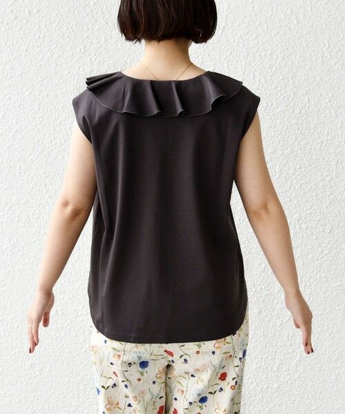 SHIPS / シップス カットソー（半袖以外） | 《予約》【WEB限定】〈接触冷感/吸水速乾/洗濯機可能〉ハイゲージ ポンチ フリル カットソー | 詳細23