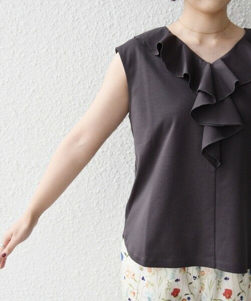 SHIPS / シップス カットソー（半袖以外） | 《予約》【WEB限定】〈接触冷感/吸水速乾/洗濯機可能〉ハイゲージ ポンチ フリル カットソー | 詳細24