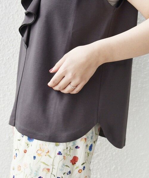 SHIPS / シップス カットソー（半袖以外） | 《予約》【WEB限定】〈接触冷感/吸水速乾/洗濯機可能〉ハイゲージ ポンチ フリル カットソー | 詳細25