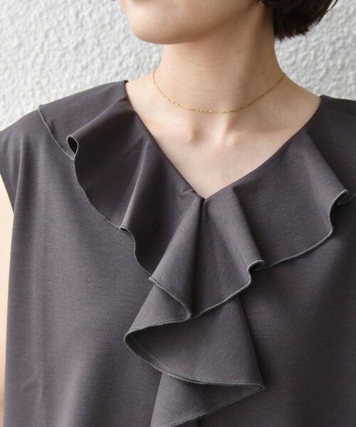 SHIPS / シップス カットソー（半袖以外） | 《予約》【WEB限定】〈接触冷感/吸水速乾/洗濯機可能〉ハイゲージ ポンチ フリル カットソー | 詳細26