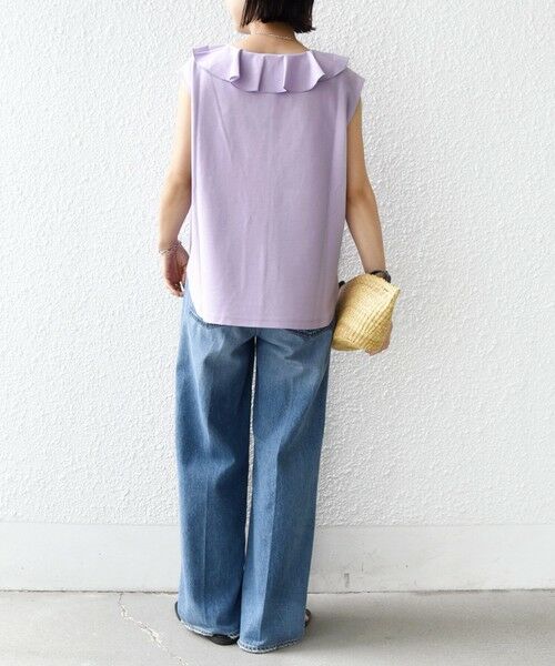 SHIPS / シップス カットソー（半袖以外） | 《予約》【WEB限定】〈接触冷感/吸水速乾/洗濯機可能〉ハイゲージ ポンチ フリル カットソー | 詳細29