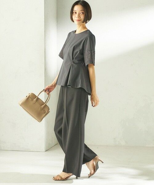 SHIPS / シップス カットソー | 《予約》〈手洗い可能〉シルケット ポンチ レース コンビ プルオーバー | 詳細22