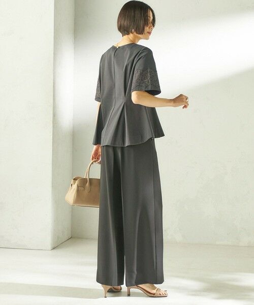 SHIPS / シップス カットソー | 《予約》〈手洗い可能〉シルケット ポンチ レース コンビ プルオーバー | 詳細23