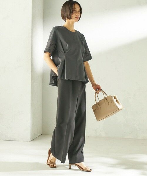 SHIPS / シップス カットソー | 《予約》〈手洗い可能〉シルケット ポンチ レース コンビ プルオーバー | 詳細24