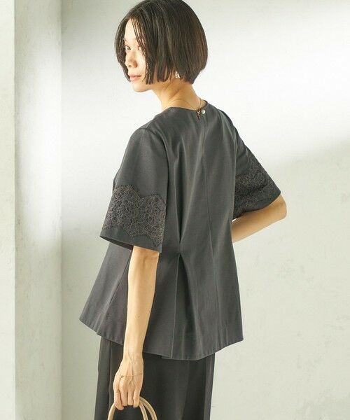 SHIPS / シップス カットソー | 《予約》〈手洗い可能〉シルケット ポンチ レース コンビ プルオーバー | 詳細26