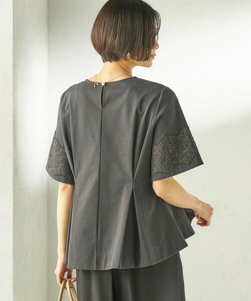 SHIPS / シップス カットソー | 《予約》〈手洗い可能〉シルケット ポンチ レース コンビ プルオーバー | 詳細27