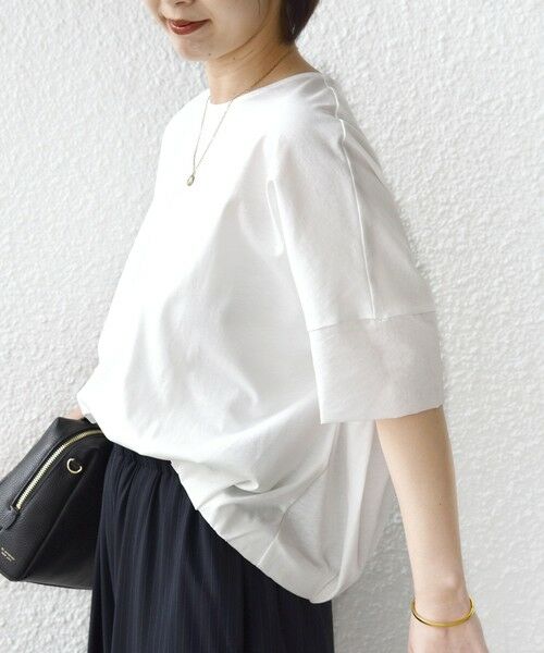 SHIPS / シップス カットソー | 〈接触冷感 / 手洗い可能〉裾 バルーン シアー ドッキング プルオーバー | 詳細5