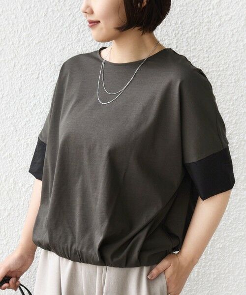 SHIPS / シップス カットソー | 《一部追加》〈接触冷感 / 手洗い可能〉裾 バルーン シアー ドッキング プルオーバー | 詳細14