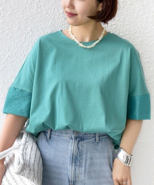 SHIPS / シップス カットソー | 〈接触冷感 / 手洗い可能〉裾 バルーン シアー ドッキング プルオーバー | 詳細15