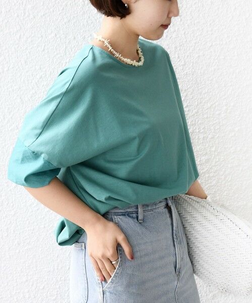 SHIPS / シップス カットソー | 〈接触冷感 / 手洗い可能〉裾 バルーン シアー ドッキング プルオーバー | 詳細17