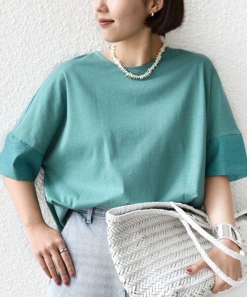 SHIPS / シップス カットソー | 《一部追加》〈接触冷感 / 手洗い可能〉裾 バルーン シアー ドッキング プルオーバー | 詳細25