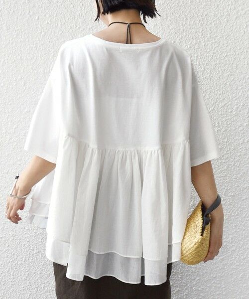 SHIPS / シップス Tシャツ | 《予約》【WEB限定】〈手洗い可能〉ランダム ギャザー ドッキング TEE | 詳細6