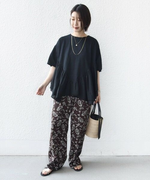 SHIPS / シップス Tシャツ | 《予約》【WEB限定】〈手洗い可能〉ランダム ギャザー ドッキング TEE | 詳細13