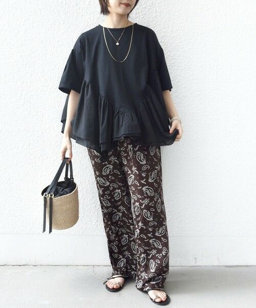 SHIPS / シップス Tシャツ | 《予約》【WEB限定】〈手洗い可能〉ランダム ギャザー ドッキング TEE | 詳細14