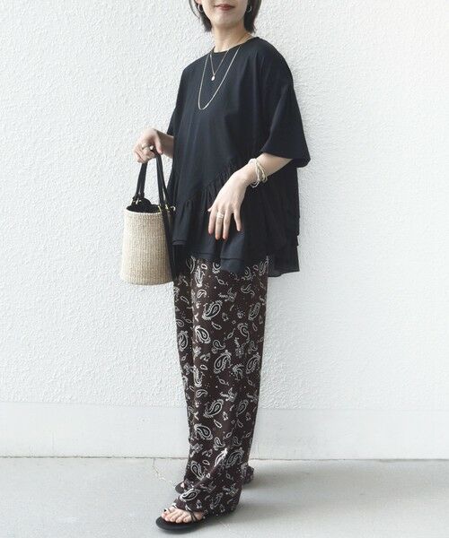 SHIPS / シップス Tシャツ | 《予約》【WEB限定】〈手洗い可能〉ランダム ギャザー ドッキング TEE | 詳細15