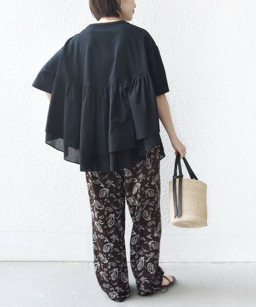 SHIPS / シップス Tシャツ | 《予約》【WEB限定】〈手洗い可能〉ランダム ギャザー ドッキング TEE | 詳細16