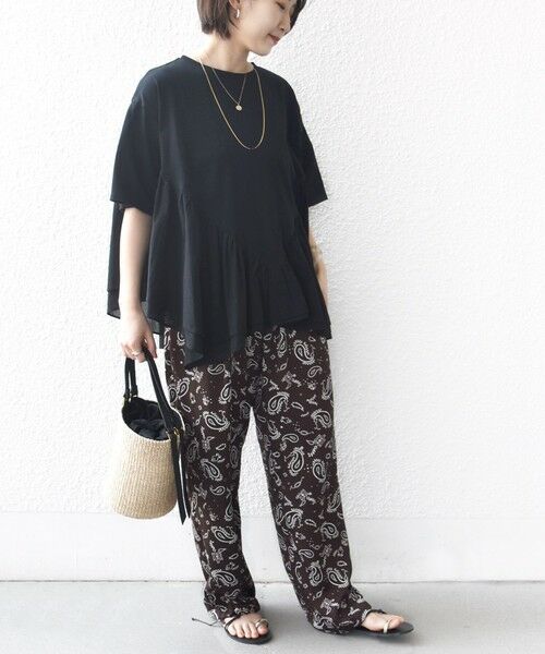 SHIPS / シップス Tシャツ | 《予約》【WEB限定】〈手洗い可能〉ランダム ギャザー ドッキング TEE | 詳細17