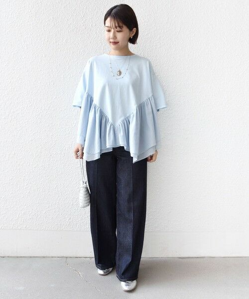 SHIPS / シップス Tシャツ | 《予約》【WEB限定】〈手洗い可能〉ランダム ギャザー ドッキング TEE | 詳細25