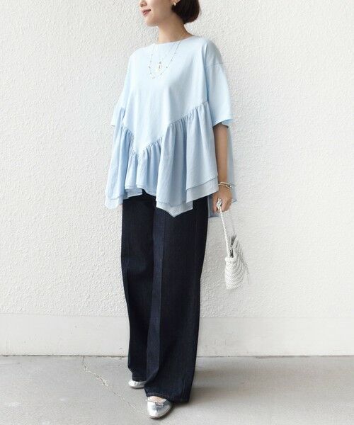 SHIPS / シップス Tシャツ | 《予約》【WEB限定】〈手洗い可能〉ランダム ギャザー ドッキング TEE | 詳細26