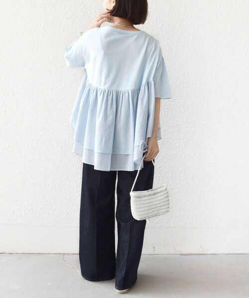 SHIPS / シップス Tシャツ | 《予約》【WEB限定】〈手洗い可能〉ランダム ギャザー ドッキング TEE | 詳細27