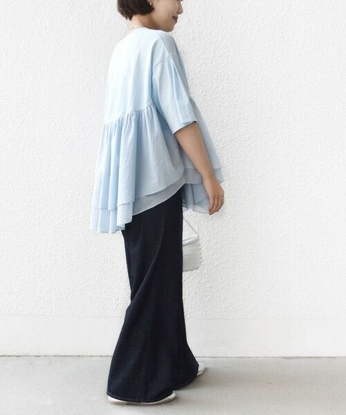 SHIPS / シップス Tシャツ | 《予約》【WEB限定】〈手洗い可能〉ランダム ギャザー ドッキング TEE | 詳細28