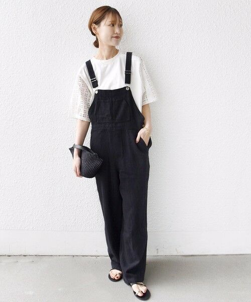 SHIPS / シップス Tシャツ | 《予約》【WEB限定】〈手洗い可能〉レース コンビ ショート スリーブ カットソー | 詳細1