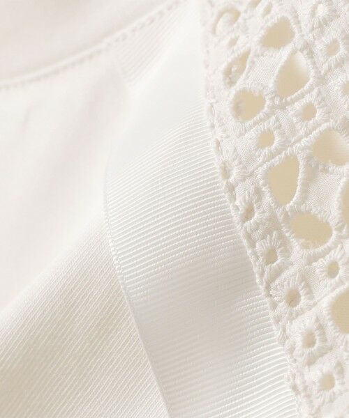 SHIPS / シップス Tシャツ | 《予約》【WEB限定】〈手洗い可能〉レース コンビ ショート スリーブ カットソー | 詳細12