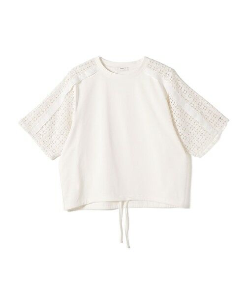 SHIPS / シップス Tシャツ | 《一部追加予約》【WEB限定】〈手洗い可能〉レース コンビ ショート スリーブ カットソー | 詳細18
